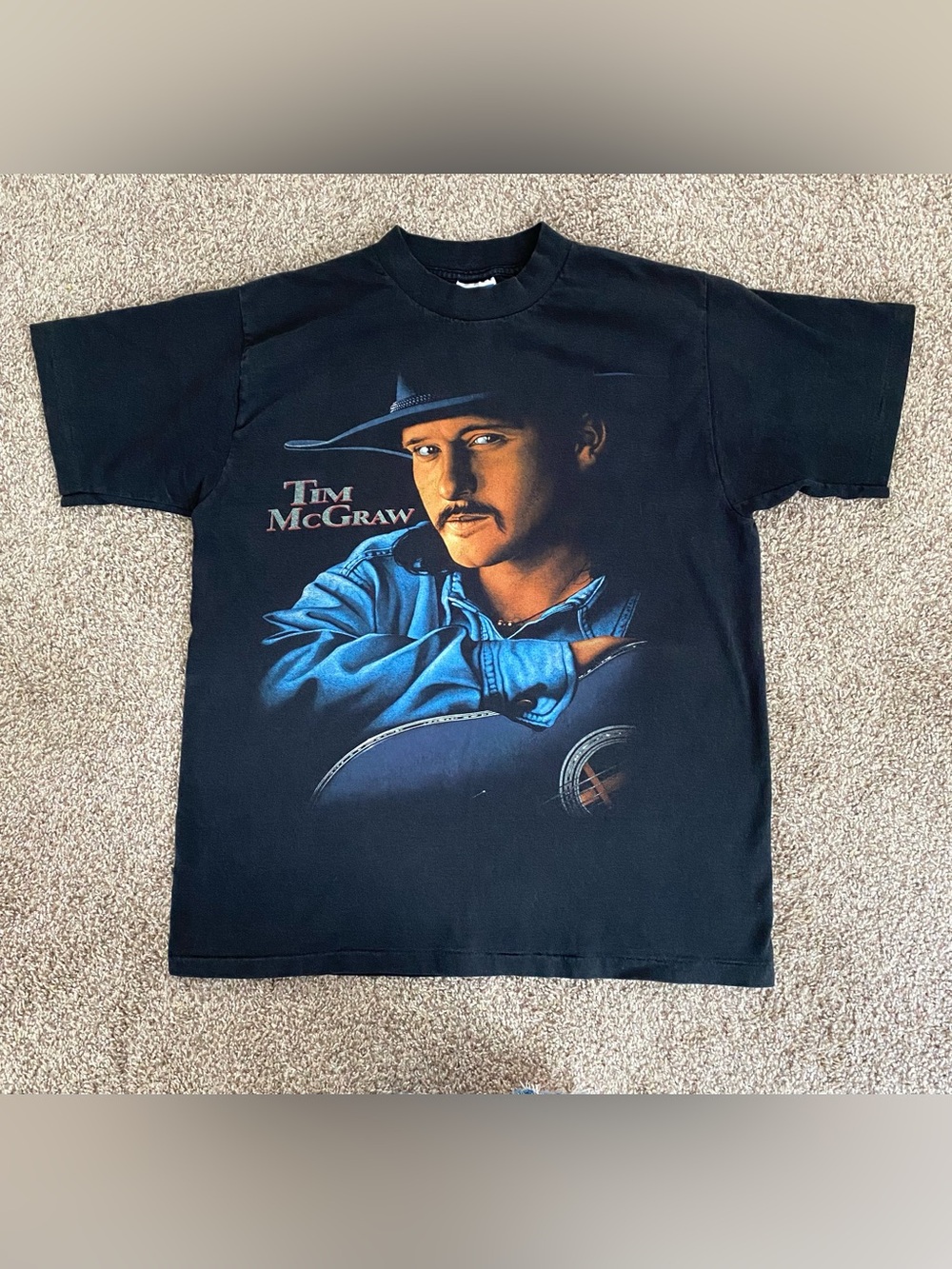 Tim McGraw Don't Take The Girl Black Single Stitch VTG T-Shirt L Made in USA